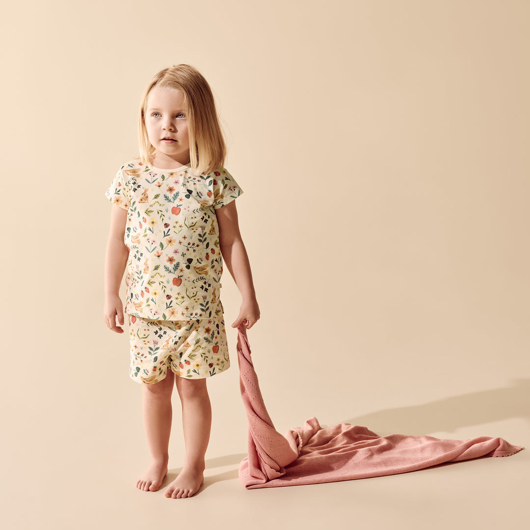 Wilson &amp; Frenchy Organic Short Sleeved Pyjamas - Summer Garden