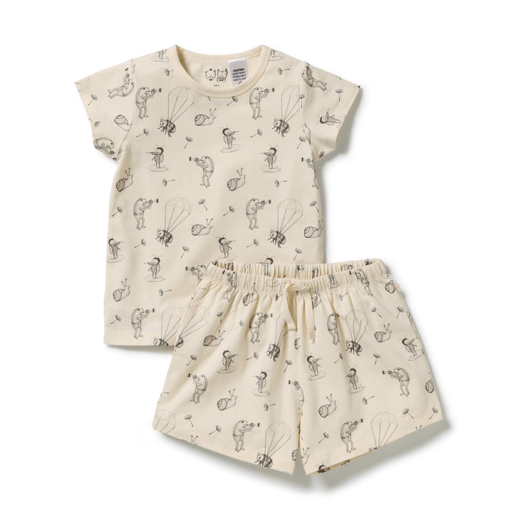 Wilson &amp; Frenchy Organic Short Sleeved Pyjamas - Whispering Willows