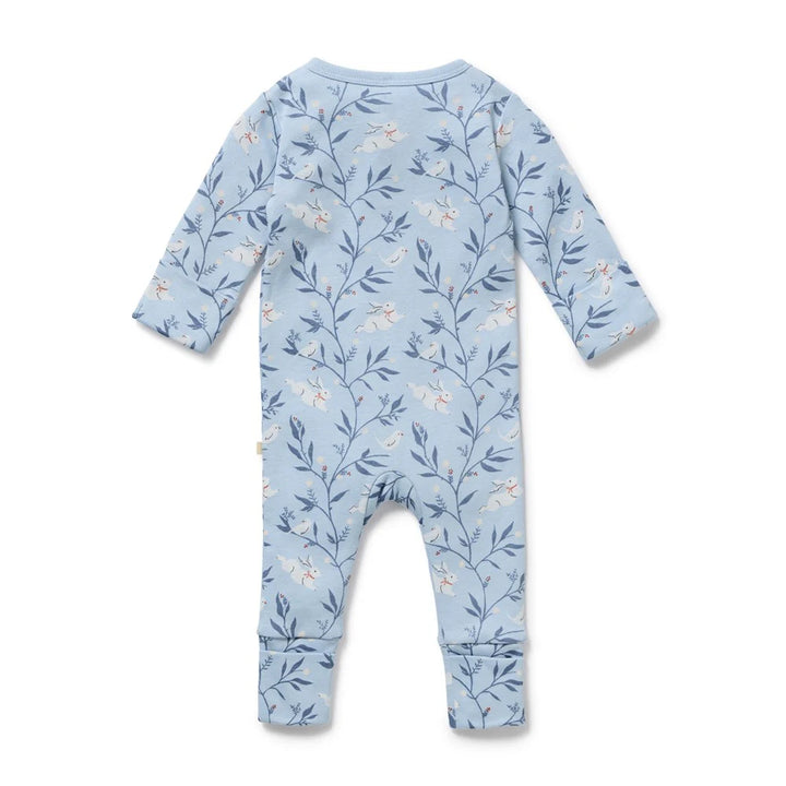 Wilson & Frenchy Organic Zipsuit with Feet - Bunny Whistle