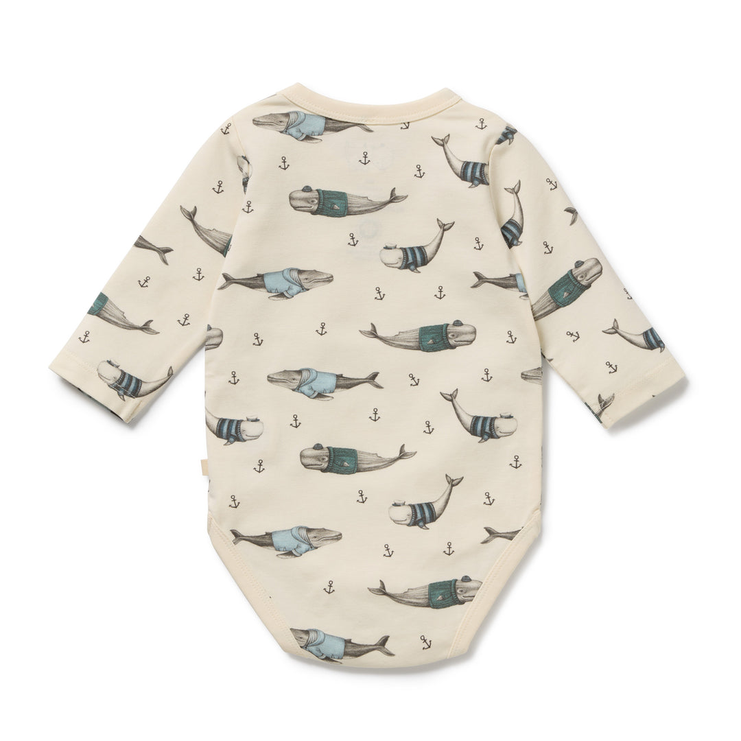Wilson & Frenchy Organic Bodysuit - Woolly Whales