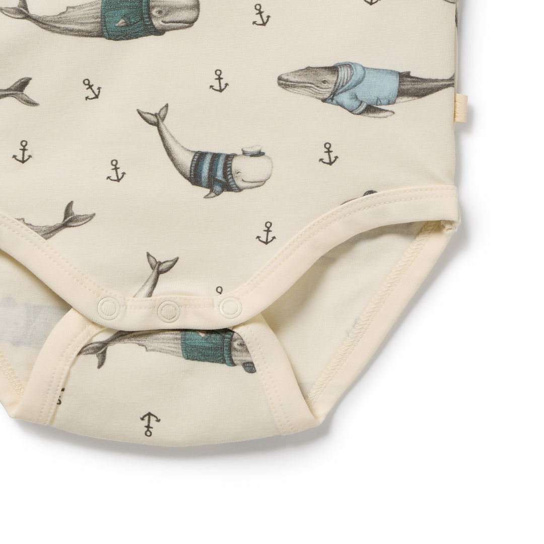 Wilson & Frenchy Organic Bodysuit - Woolly Whales