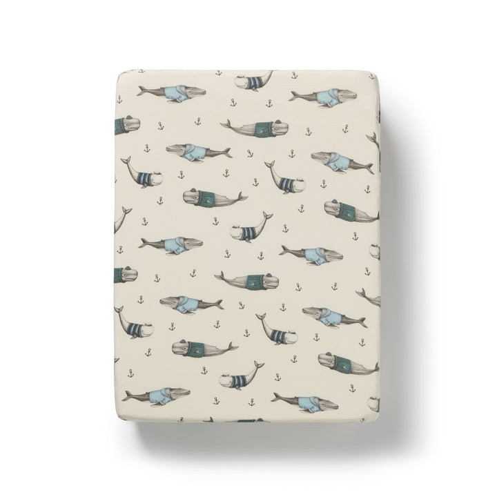 Wilson & Frenchy Organic Cot Sheet - Woolly Whales