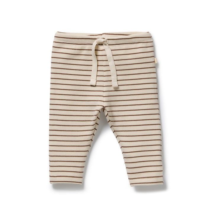 Wilson & Frenchy Organic Waffle Legging - Nutmeg Stripe