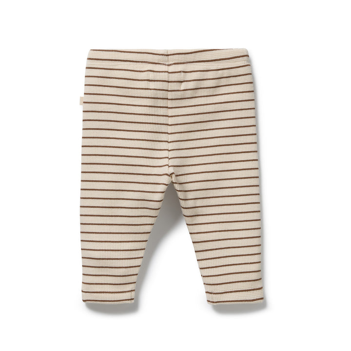 Wilson & Frenchy Organic Waffle Legging - Nutmeg Stripe