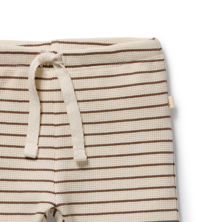 Wilson & Frenchy Organic Waffle Legging - Nutmeg Stripe