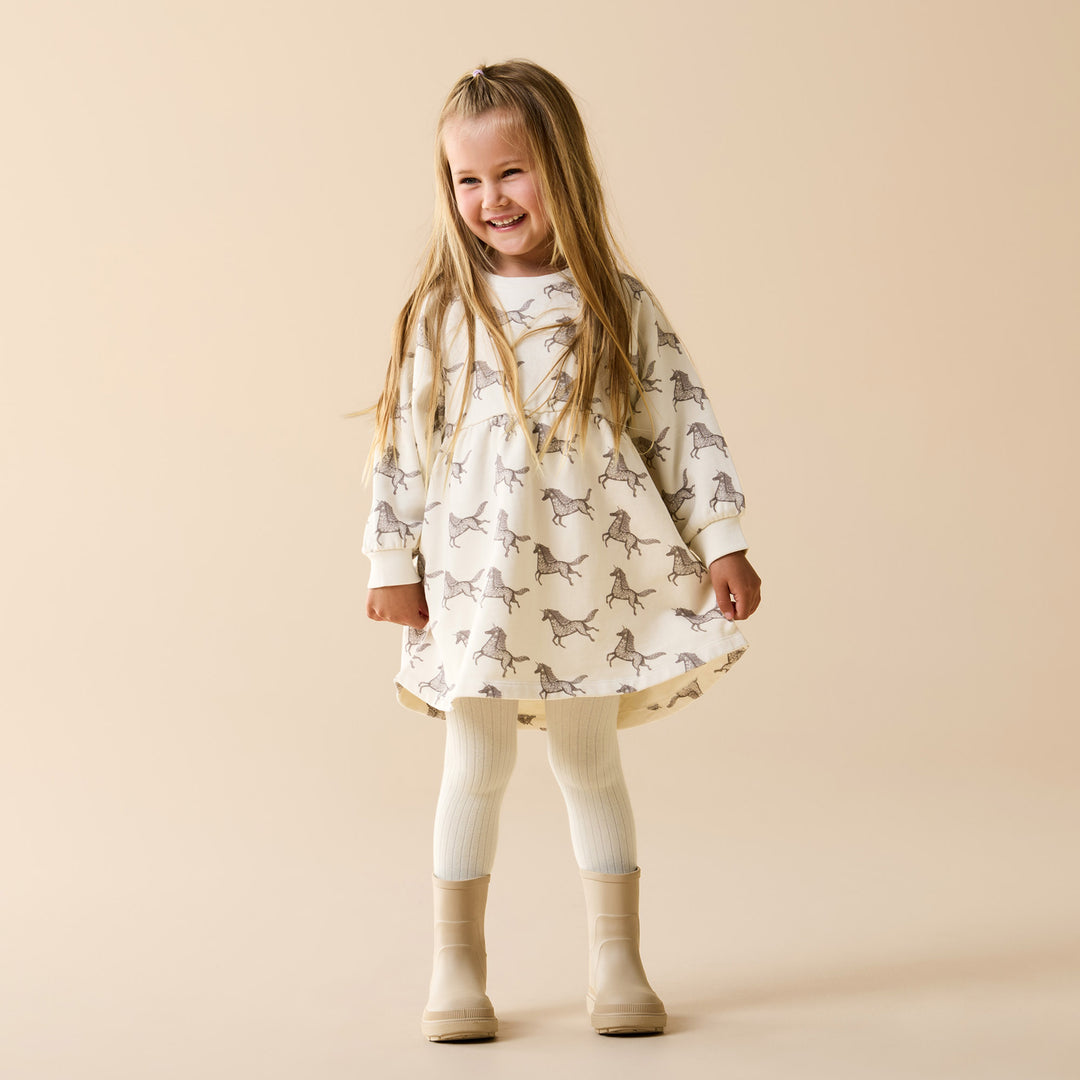 Wilson & Frenchy Organic Ribbed Tights - Buttermilk