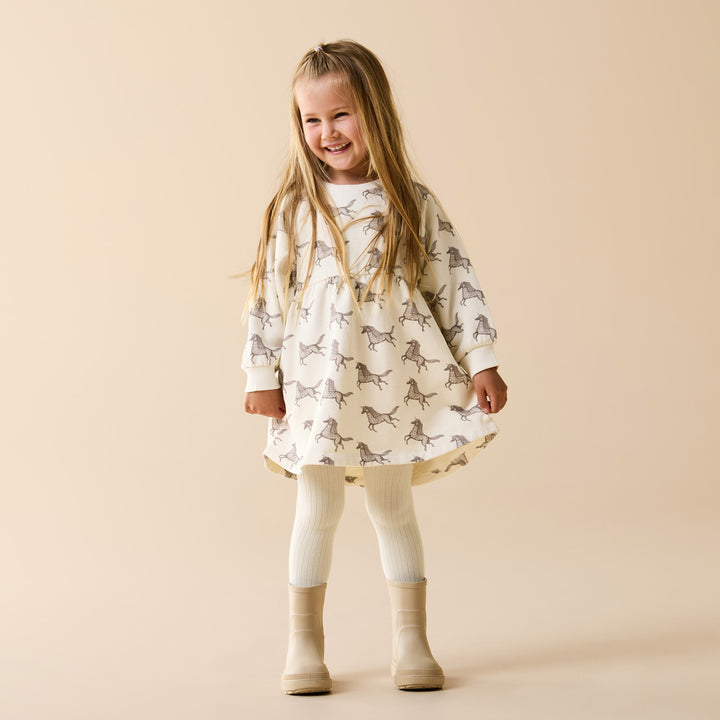 Wilson & Frenchy Organic Ribbed Tights - Buttermilk