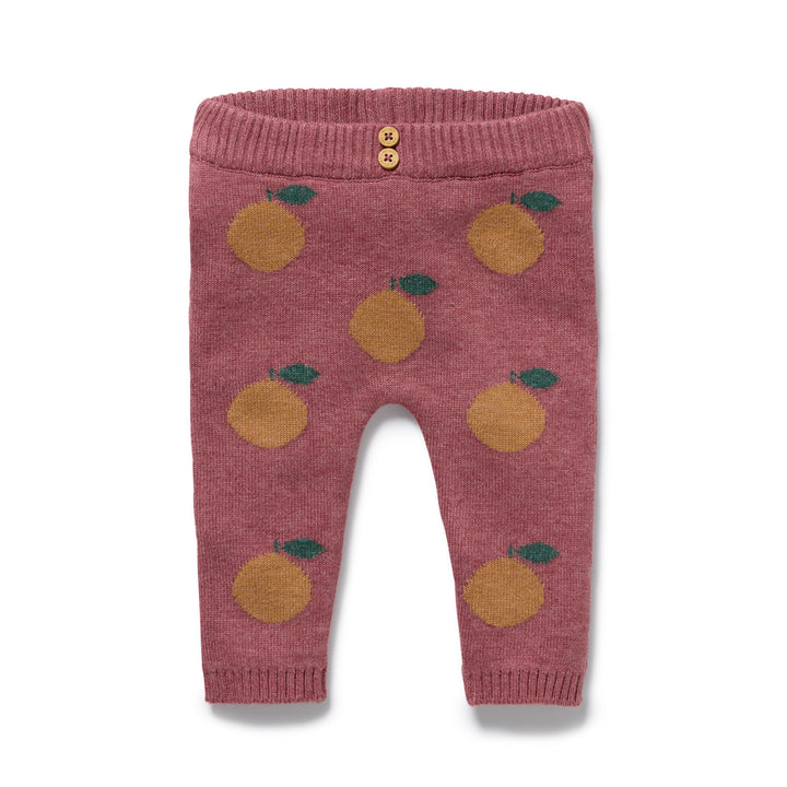 Wilson & Frenchy Organic Knitted Jacquard Legging - Clementine