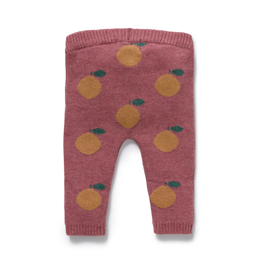 Wilson & Frenchy Organic Knitted Jacquard Legging - Clementine