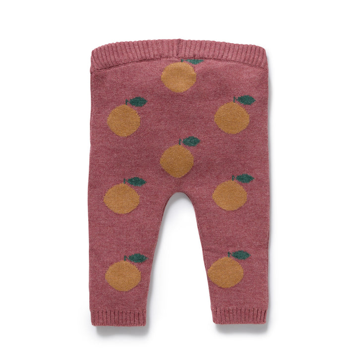 Wilson & Frenchy Organic Knitted Jacquard Legging - Clementine