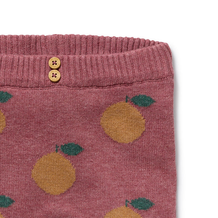 Wilson & Frenchy Organic Knitted Jacquard Legging - Clementine