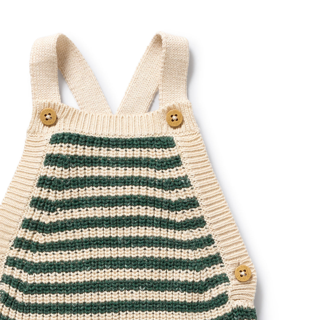 Wilson & Frenchy Organic Knitted Stripe Overall - Clover