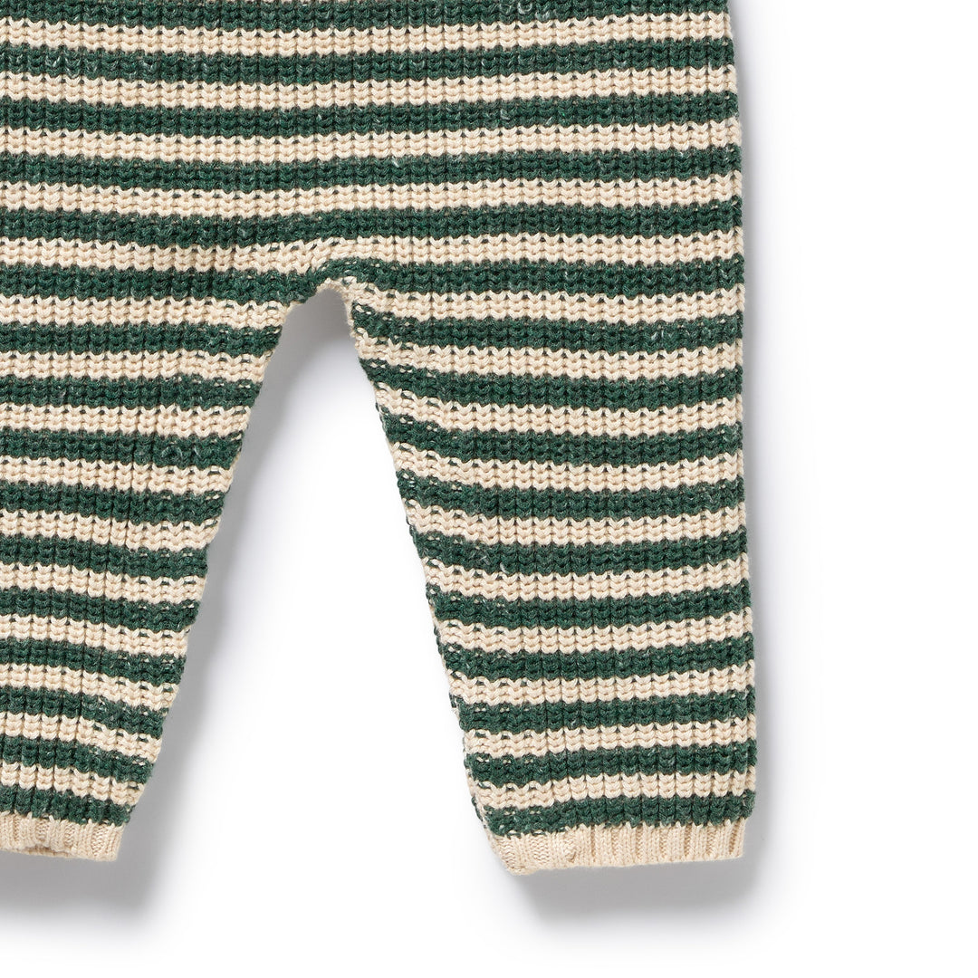 Wilson & Frenchy Organic Knitted Stripe Overall - Clover