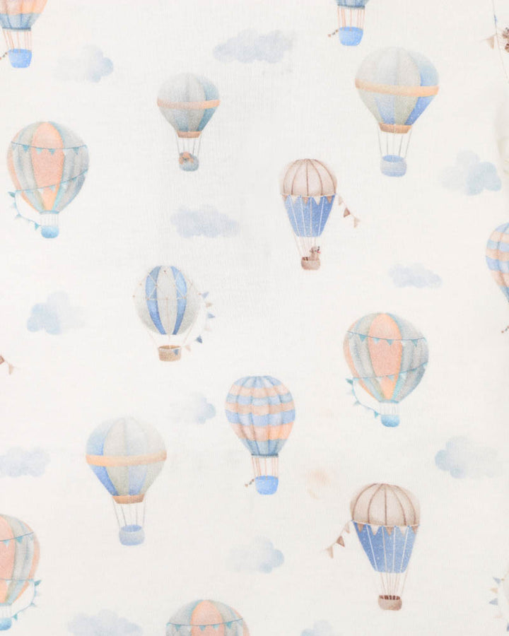 Minihaha Long Sleeve Organic Zipsuit - Sky High