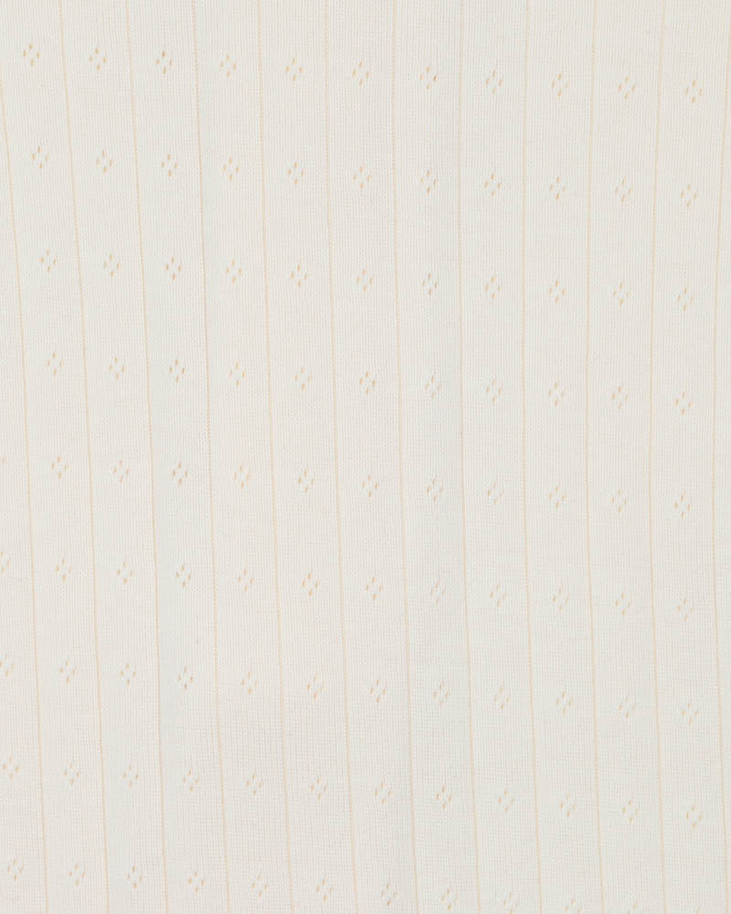 Minihaha Envelope Neck Pointelle Bodysuit - Milk