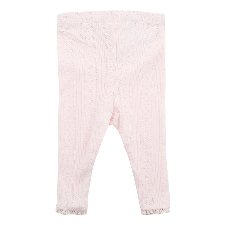 Minihaha Pointelle Organic Leggings - Pink