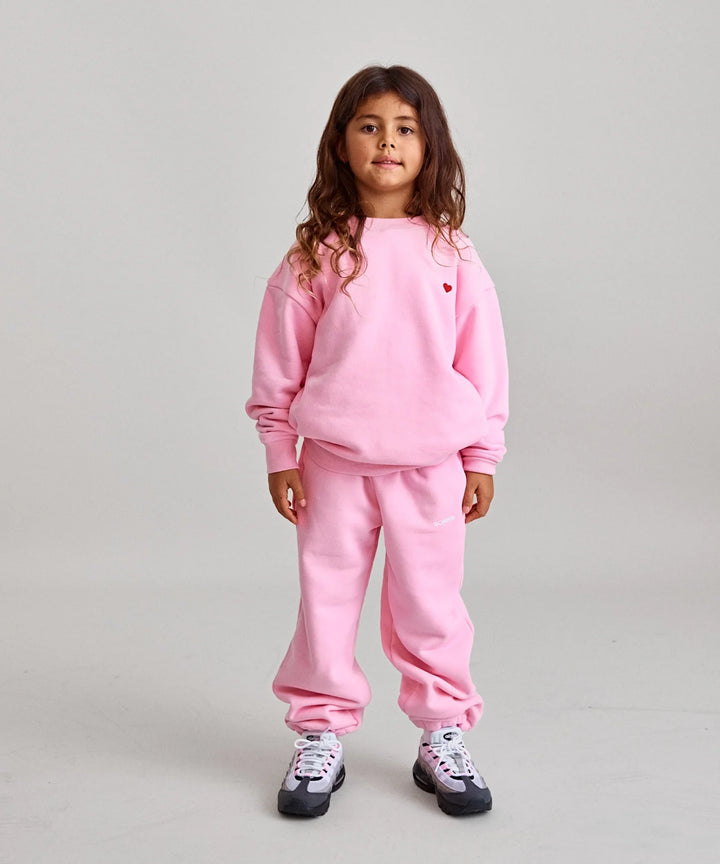 Sonnie Heart Crewneck - Baby Pink