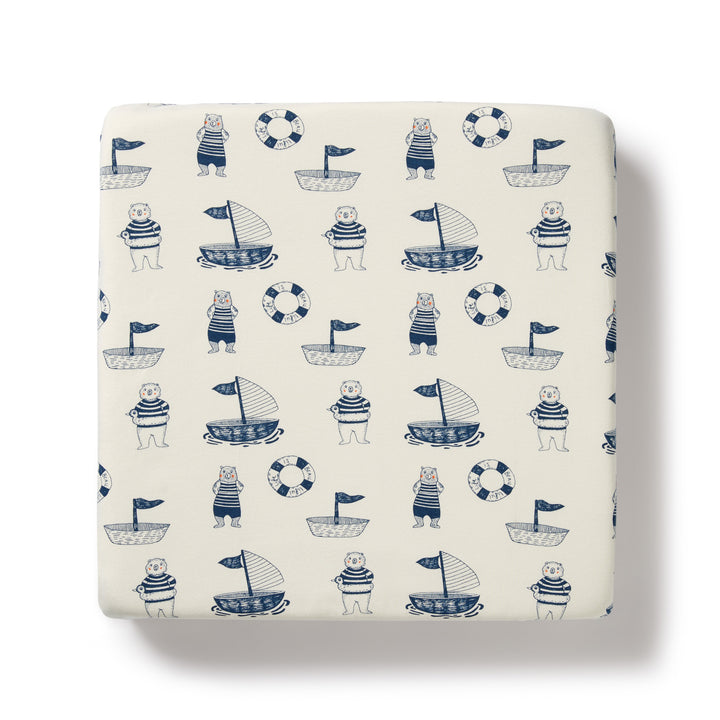 Wilson and Frenchy Organic Cot Sheet - Nautical Bear