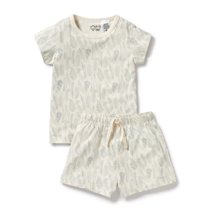 Wilson and Frenchy Short Sleeve Organic Pyjamas - New Leaf