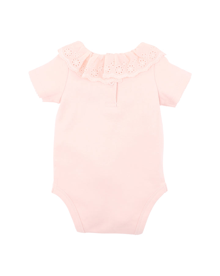 Bébé by Minihaha Pia Lace Collar Bodysuit - Summer Pink