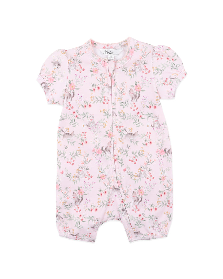 Bébé by Minihaha Willa Organic SS Zip Romper - Willa Print