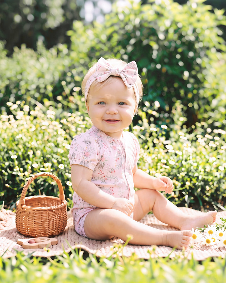 Bébé by Minihaha Willa Organic SS Zip Romper - Willa Print