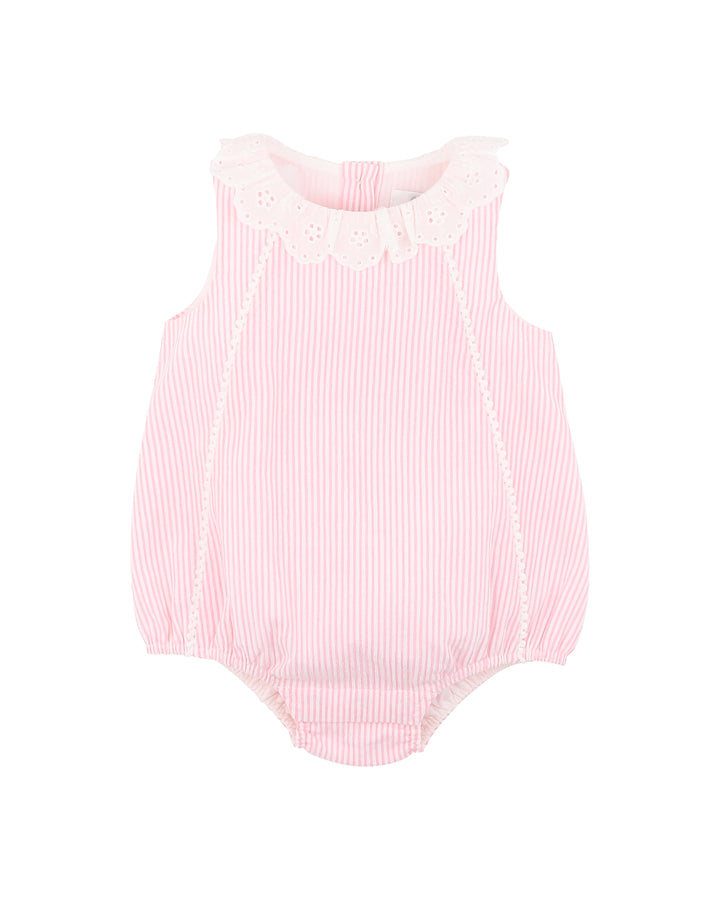 Bébé by Minihaha Willa Stripe Collar Bodysuit - Musk Pink Stripe