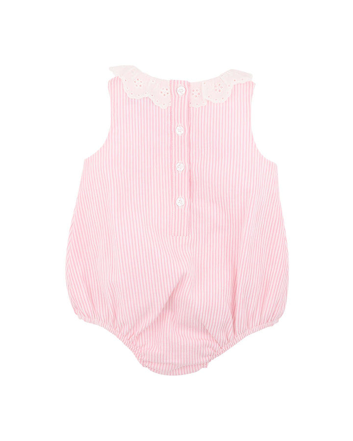 Bébé by Minihaha Willa Stripe Collar Bodysuit - Musk Pink Stripe