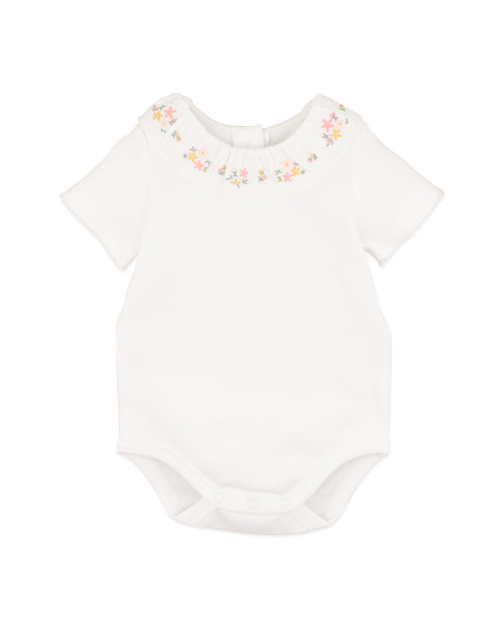 Bébé by Minihaha Willa Embroidered Collar Bodysuit - Cloud