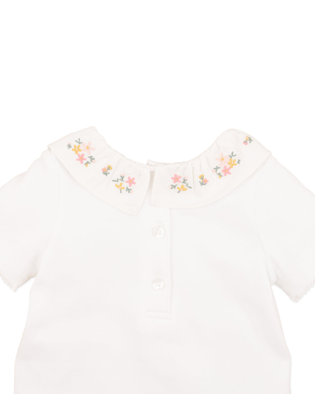 Bébé by Minihaha Willa Embroidered Collar Bodysuit - Cloud