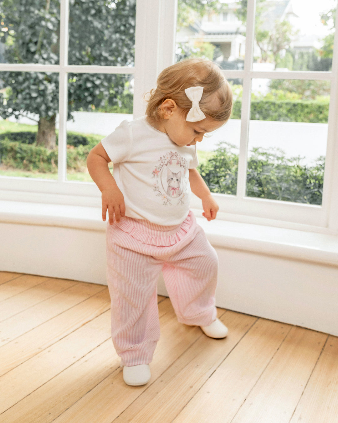 Bébé by Minihaha Willa Stripe Pants - Musk Pink