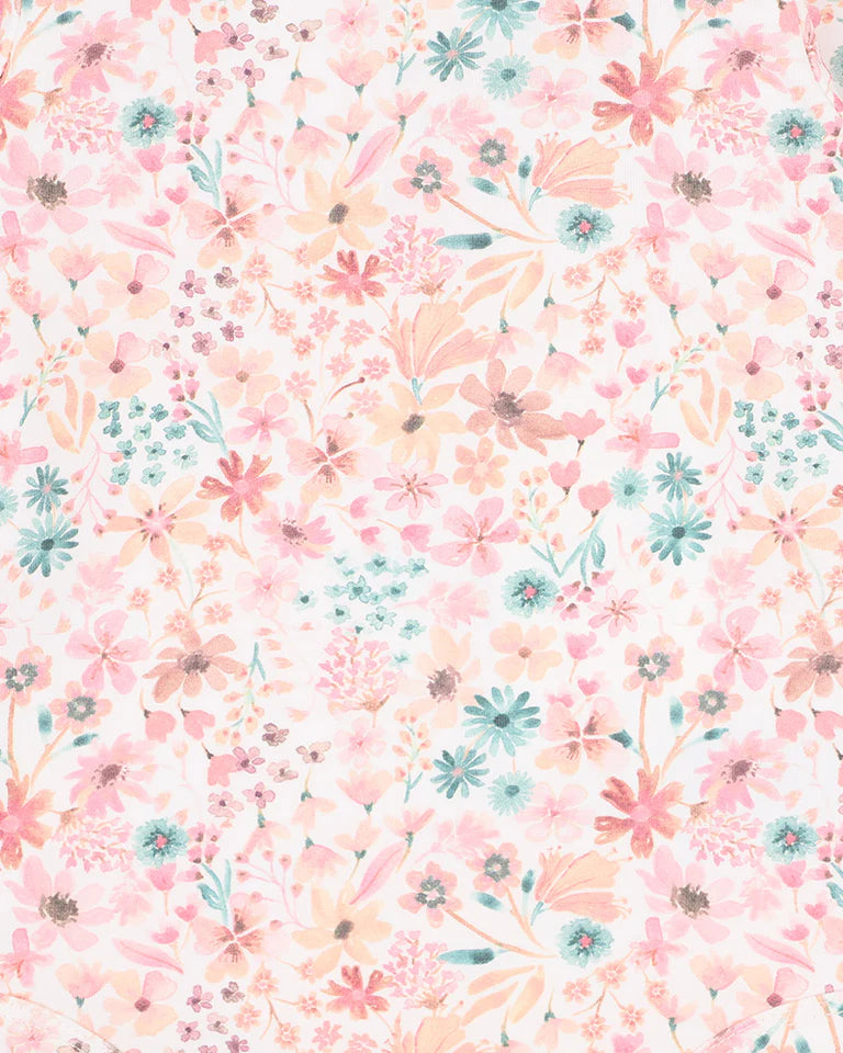 Bébé by Minihaha Fern Floral Organic Long Sleeve Bodysuit - Multi