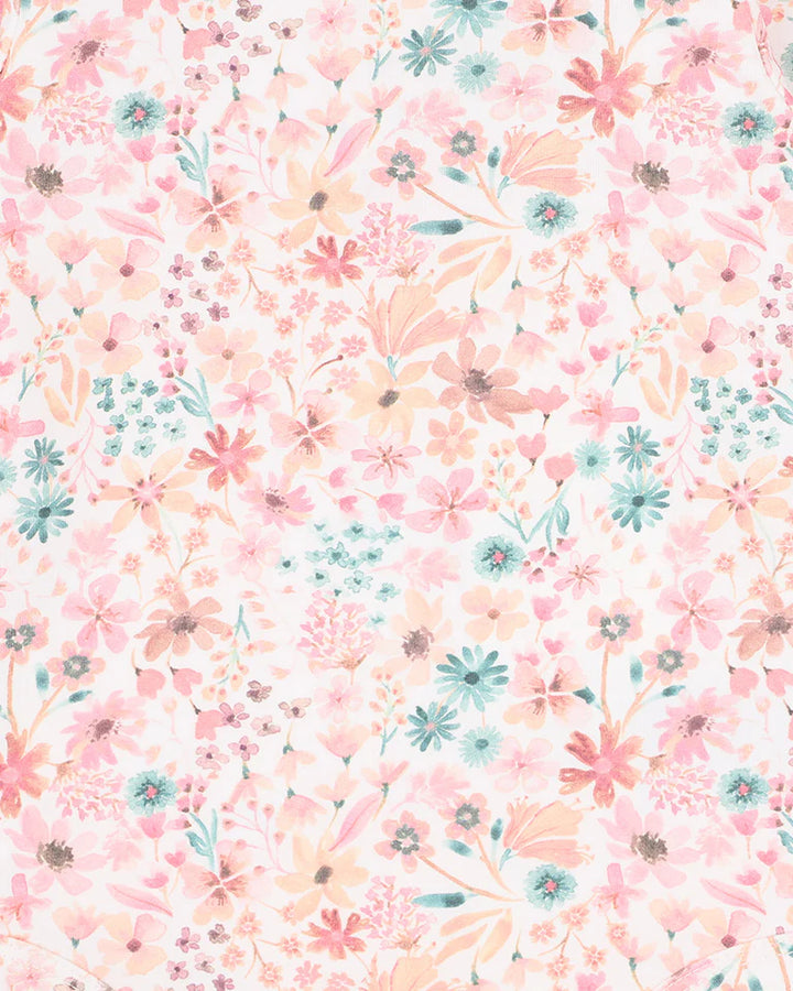 Bébé by Minihaha Fern Floral Organic Long Sleeve Bodysuit - Multi