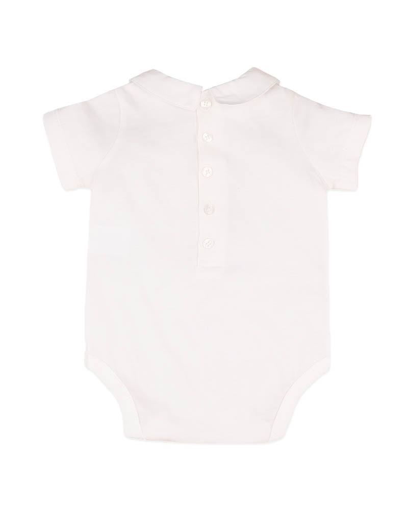 Bébé by Minihaha Evan Embroidered Collar Bodysuit - Cloud