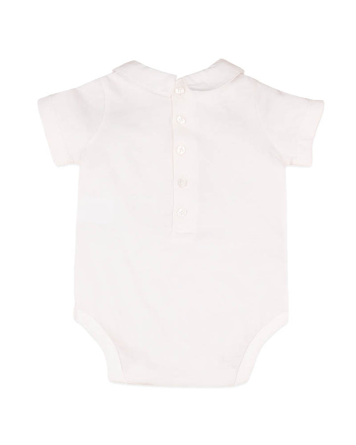Bébé by Minihaha Evan Embroidered Collar Bodysuit - Cloud