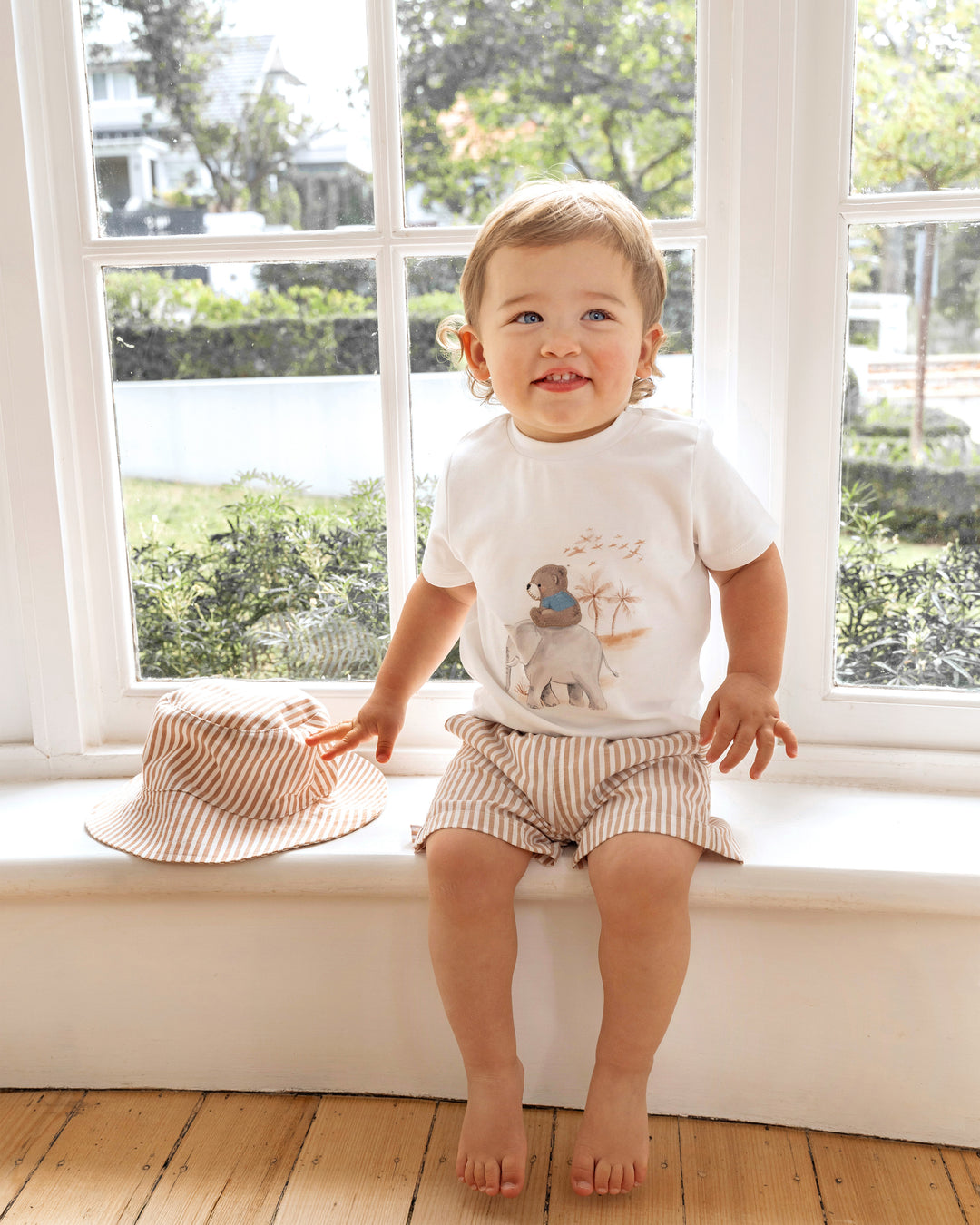 Bébé by Minihaha Brady Shorts - Caramel Stripe