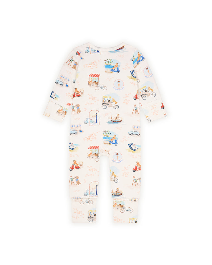 Bébé by Minihaha Organic Long Sleeved Zipsuit - Alexi Print