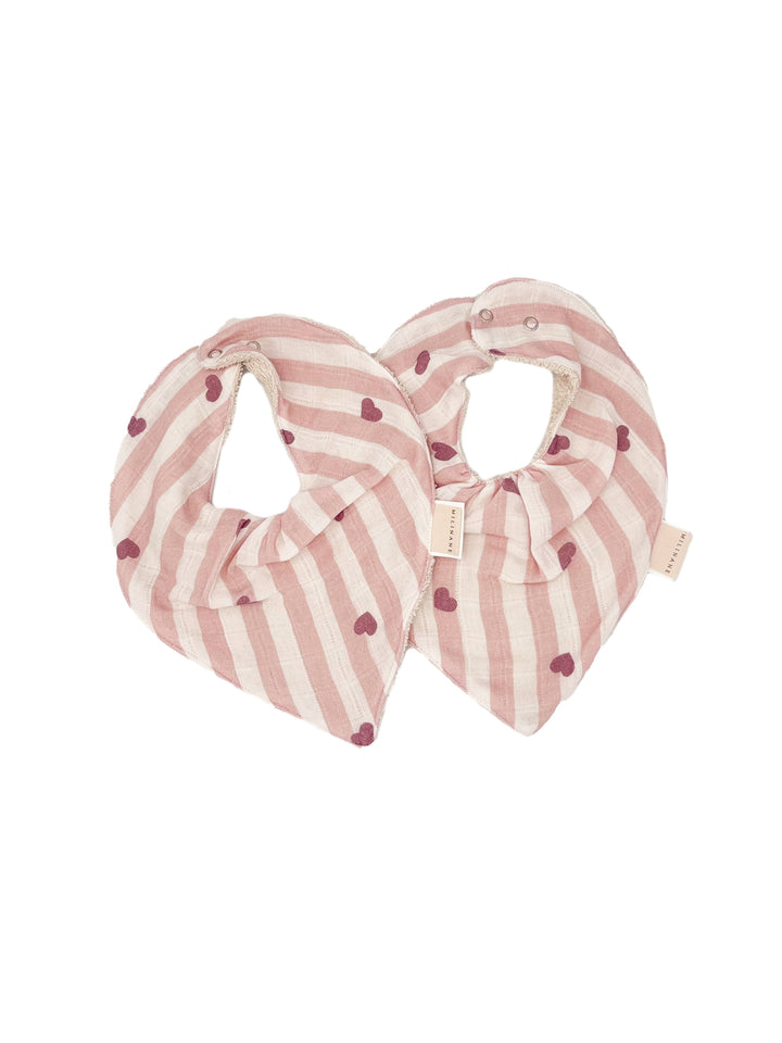 Milinane Lot de 2 Bavoirs Mael Bandana - Candy Cane / Pre Order