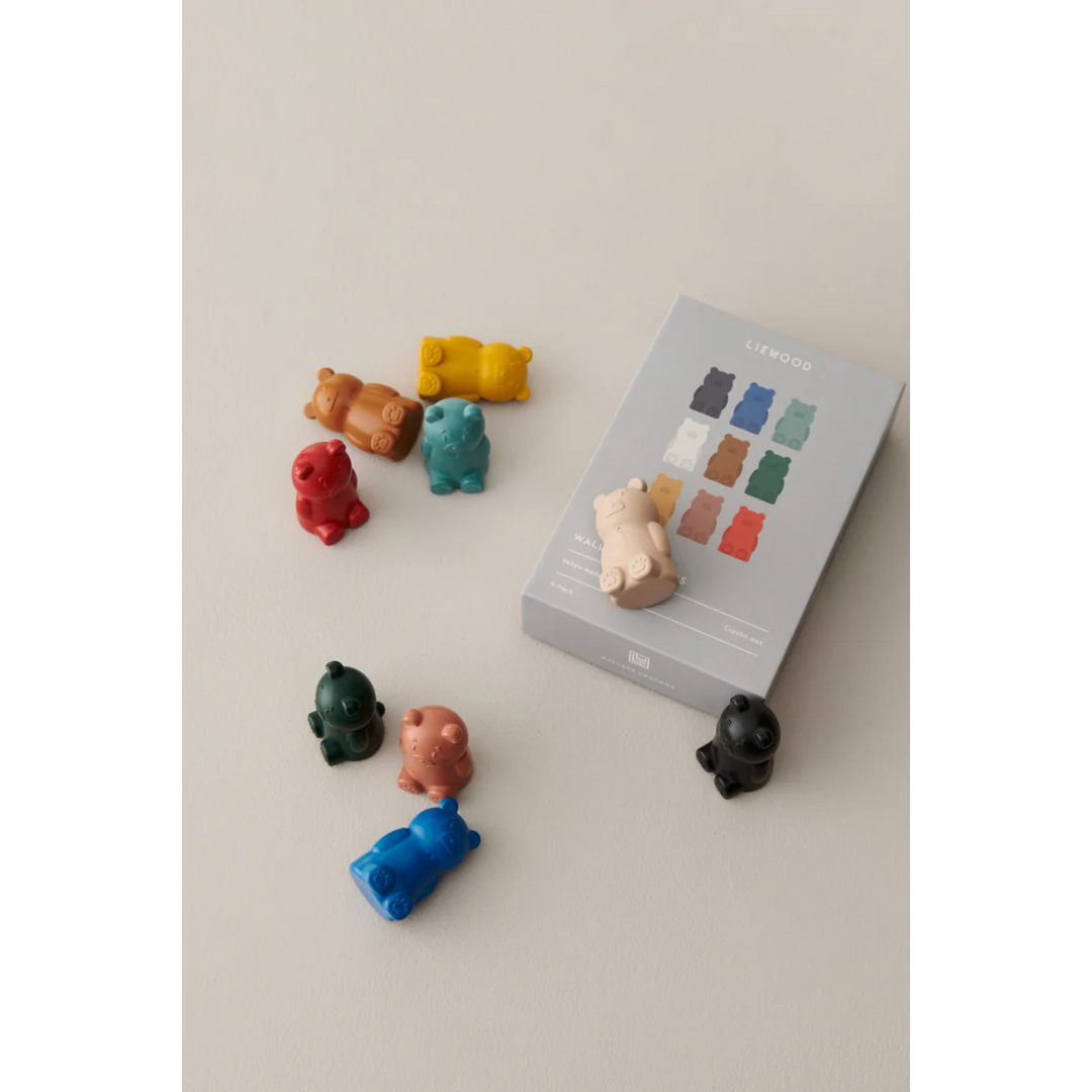 Liewood Wallace Crayons 9 Pack - Yellow Mellow Multi