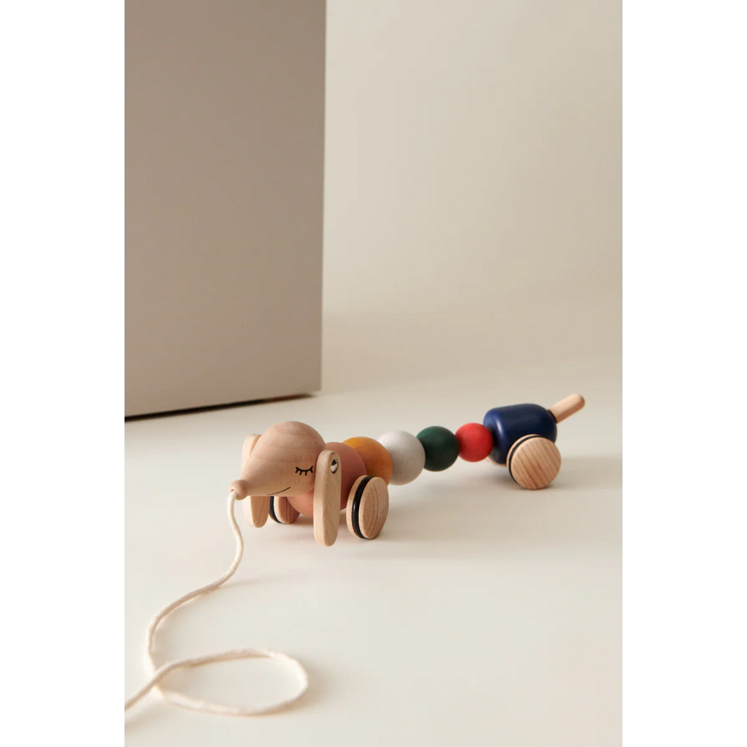 Liewood Barthes Pull Along Toy - Golden Caramel Mix