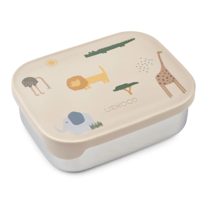 Liewood Arthur Printed Lunchbox - Safari Sandy Mix