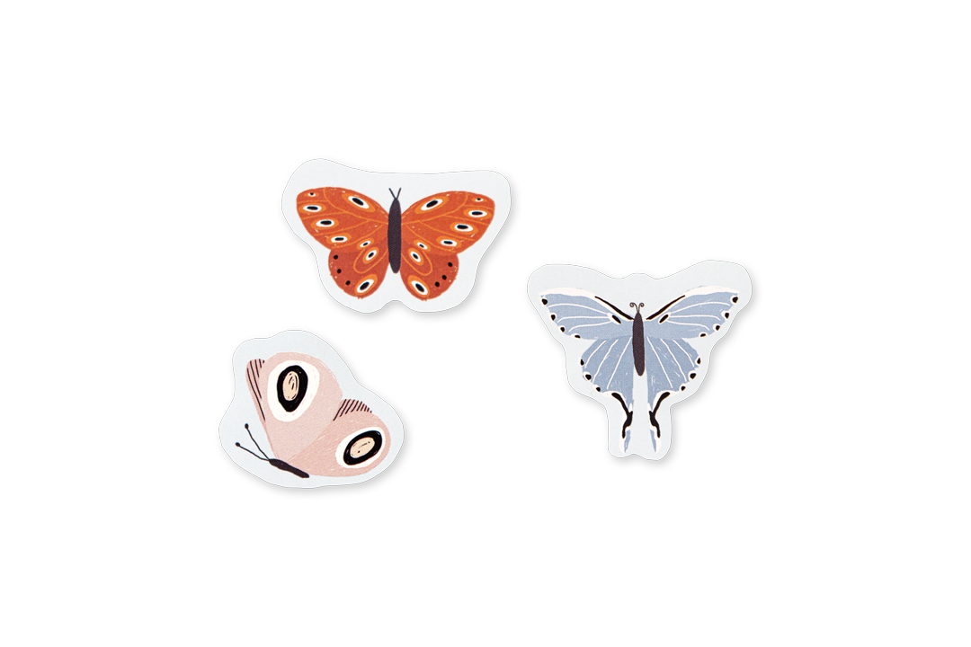 Edicare Editora 160 Sticker Set - Butterflies