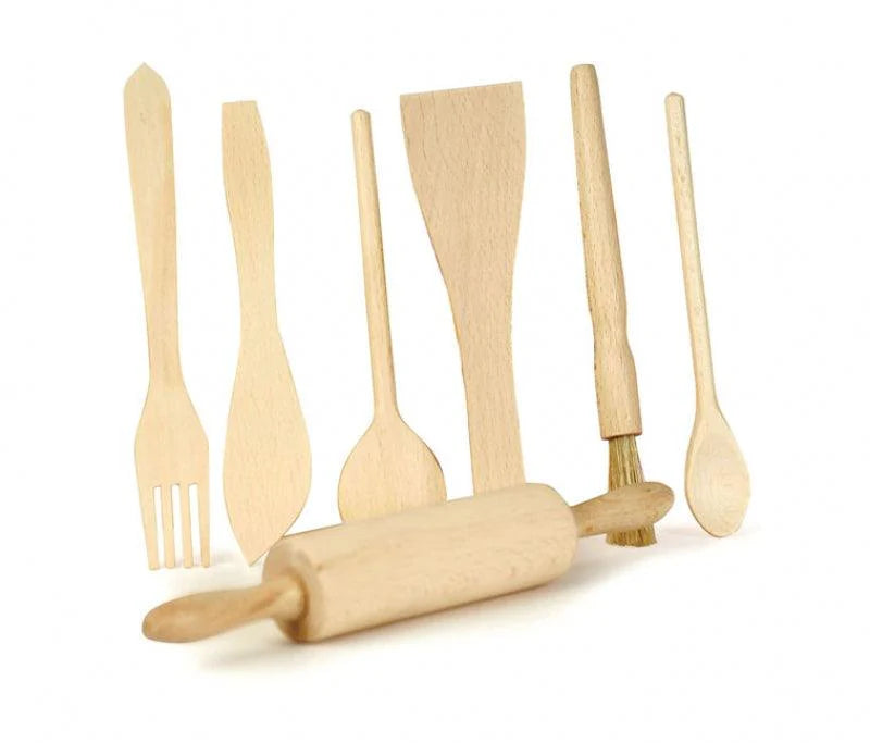 Egmont Toys Kitchen Utensils Set - Wooden / Pre Order