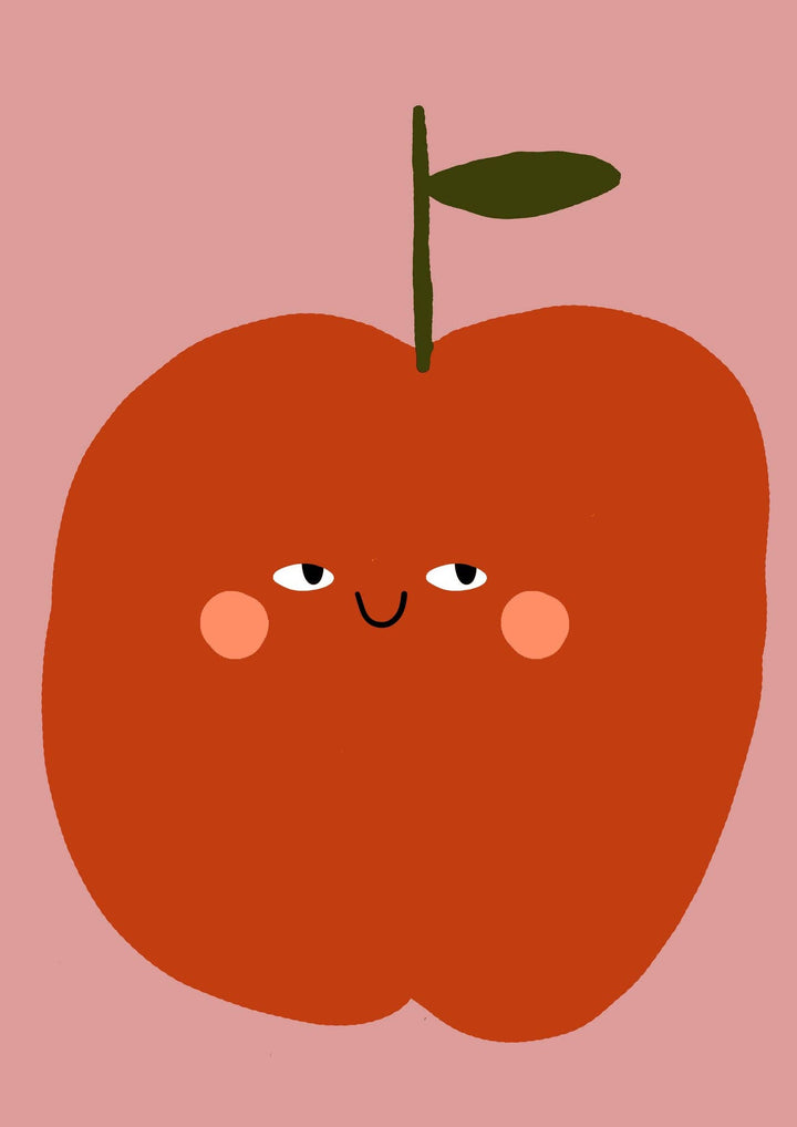 Yaya Studio Pomme A3 Print - Red and Pink