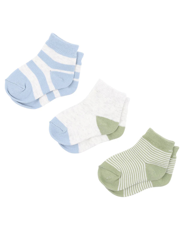 Minihaha 3 Pack Socks - Blues & Greens