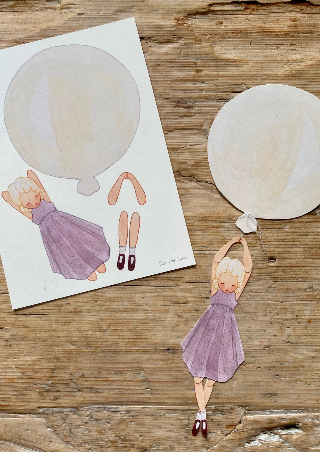 Tall Hat Tales Girl Balloon - Light