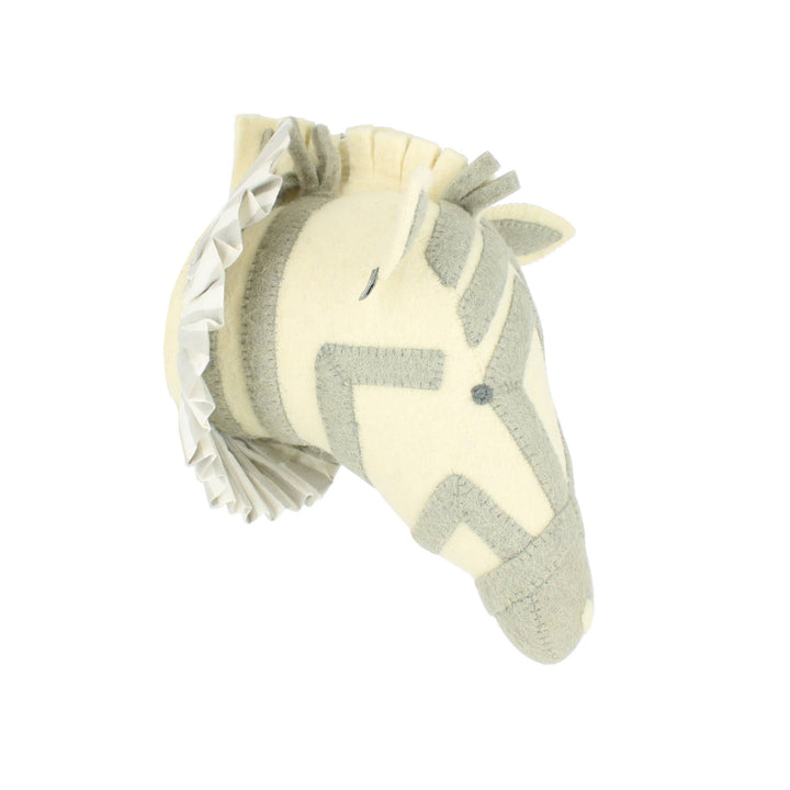Fiona Walker England Zebra with Vintage Ruff Head Mini - Grey