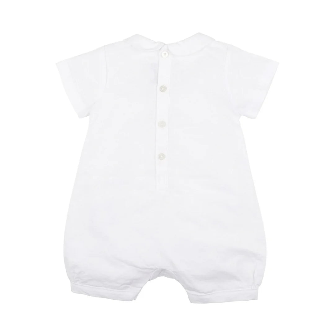Bébé by Minihaha Linen Blend Dressy Romper - Cloud
