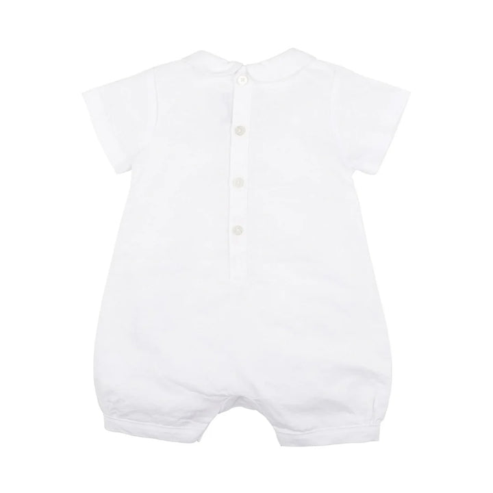 Bébé by Minihaha Linen Blend Dressy Romper - Cloud