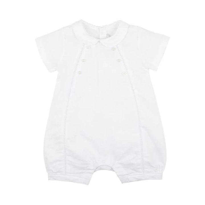 Bébé by Minihaha Linen Blend Dressy Romper - Cloud